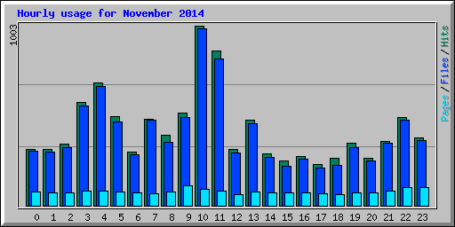 Hourly usage for November 2014