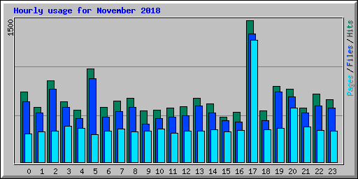 Hourly usage for November 2018