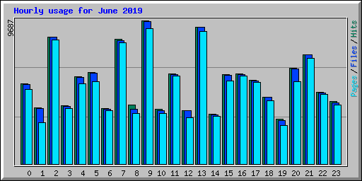 Hourly usage for June 2019