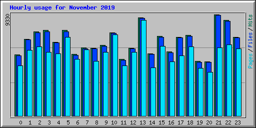 Hourly usage for November 2019
