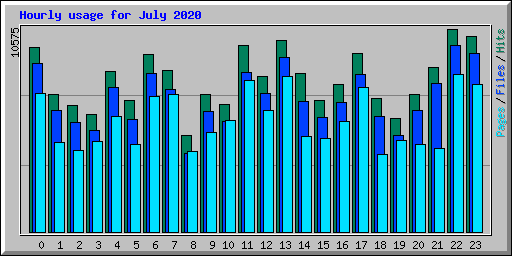 Hourly usage for July 2020