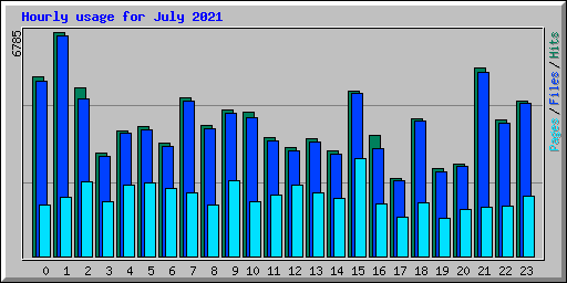 Hourly usage for July 2021