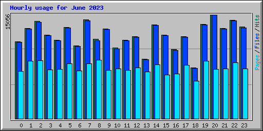 Hourly usage for June 2023