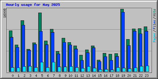 Hourly usage for May 2025